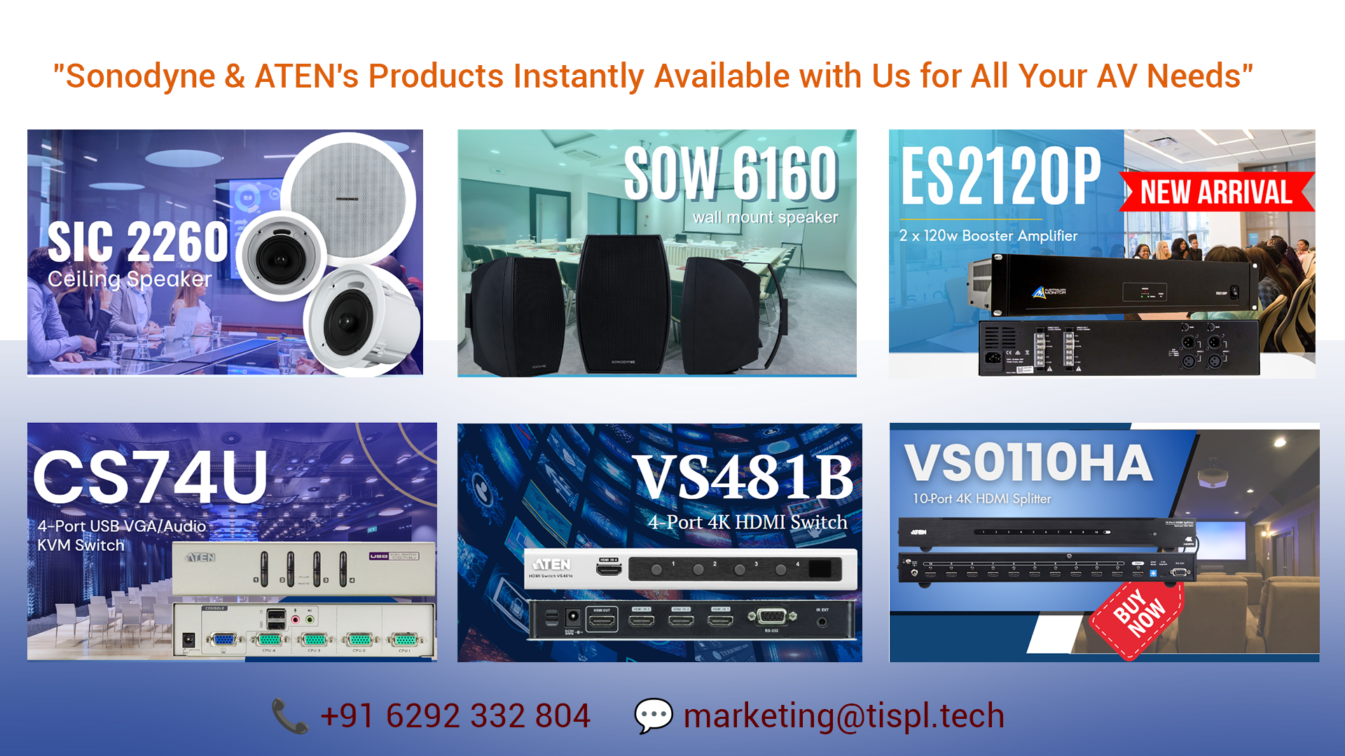 Ready Stock Available: SONODYNE & ATEN Products